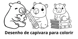 Desenho de capivara para colorir - educação infantil (página 1)